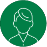 Icon showing an outline of a person's head